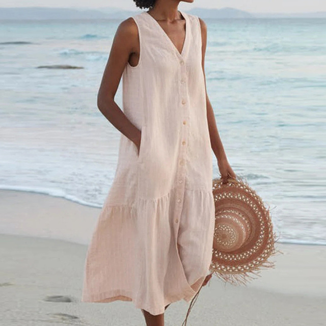 Sheila Button-Down Summer Dress