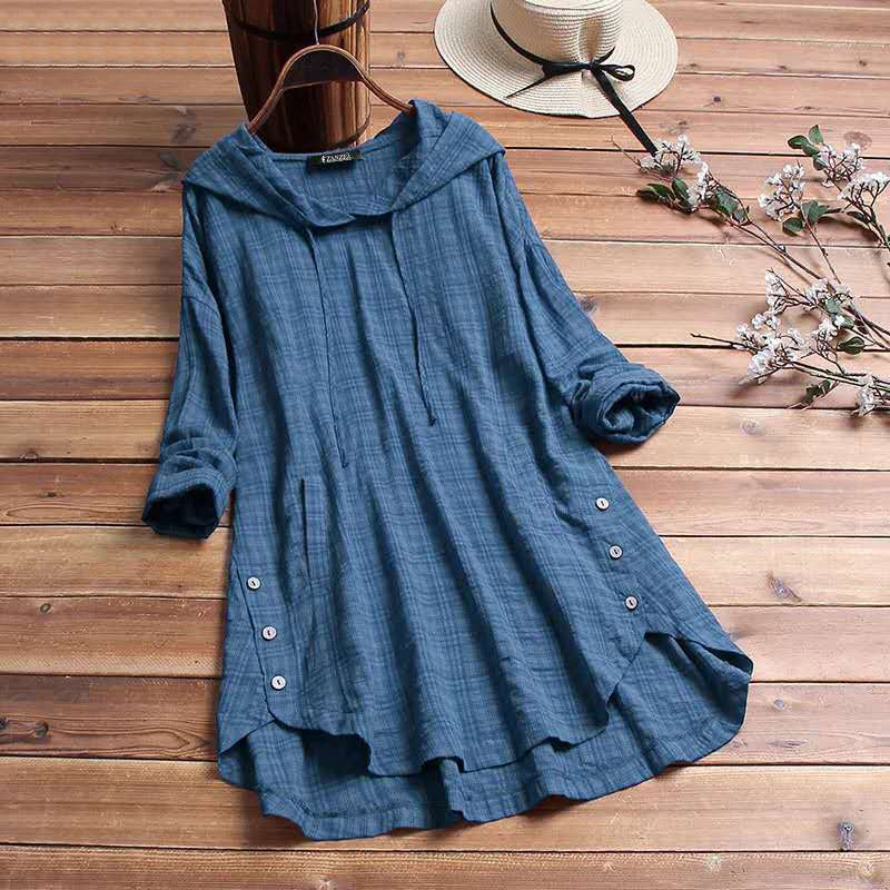 Amara Plaid Hoodie Comfort Dress
