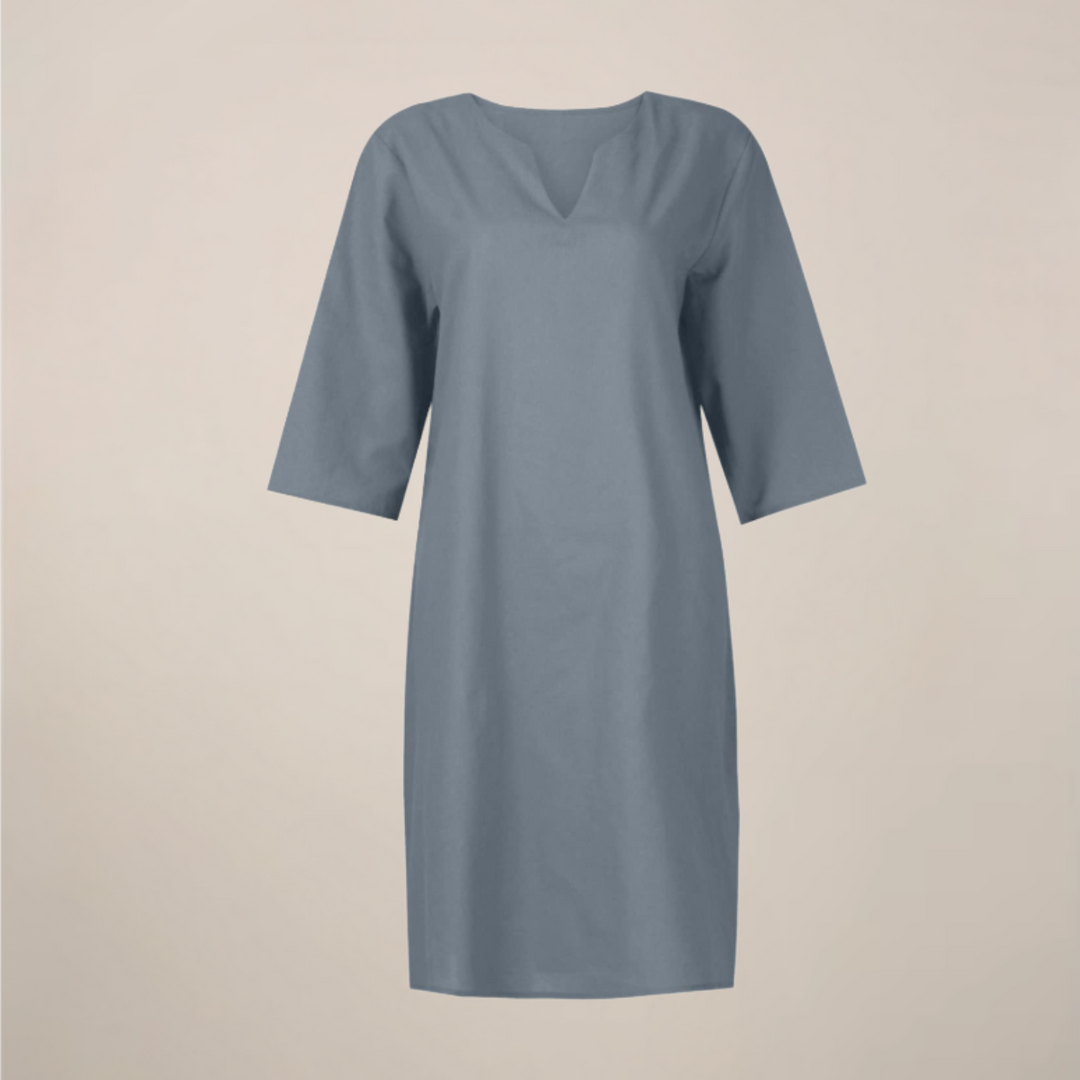 Serena Button Front Midi Summer Dress