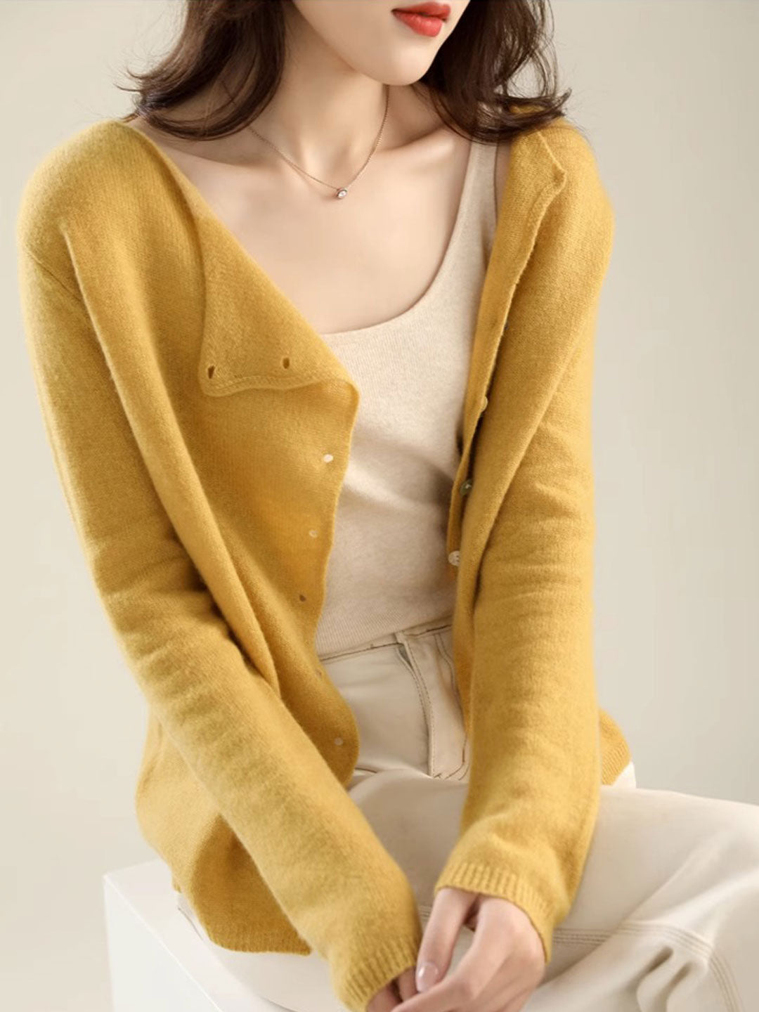 Lilou Soft Button Cardigan