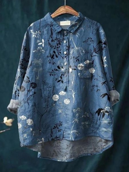 Monette Floral Button Front Blouse