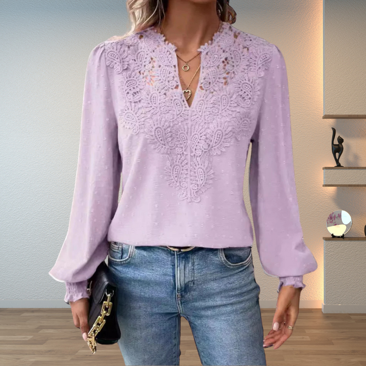 Colette Elegant Lace Detail Blouse