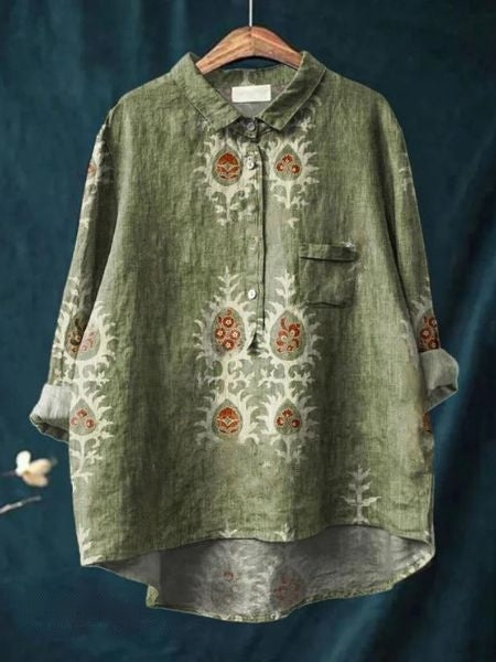 Monette Floral Button Front Blouse