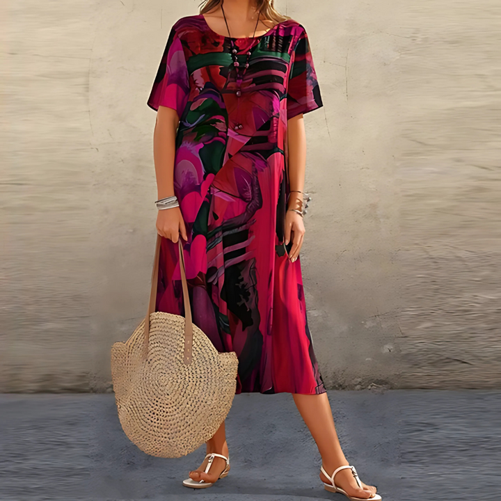 Colora Floral Print Midi Dress
