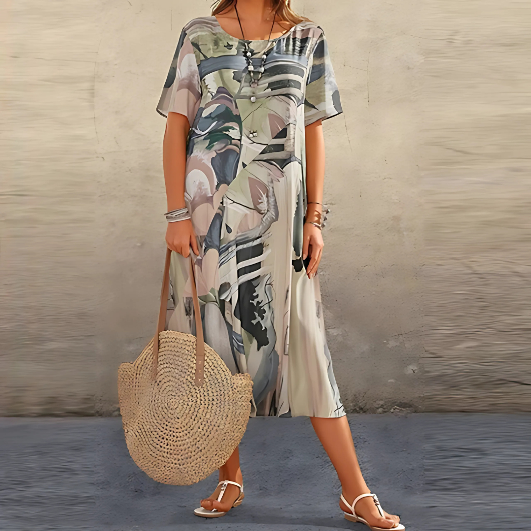 Colora Floral Print Midi Dress