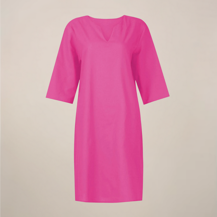 Serena Button Front Midi Summer Dress