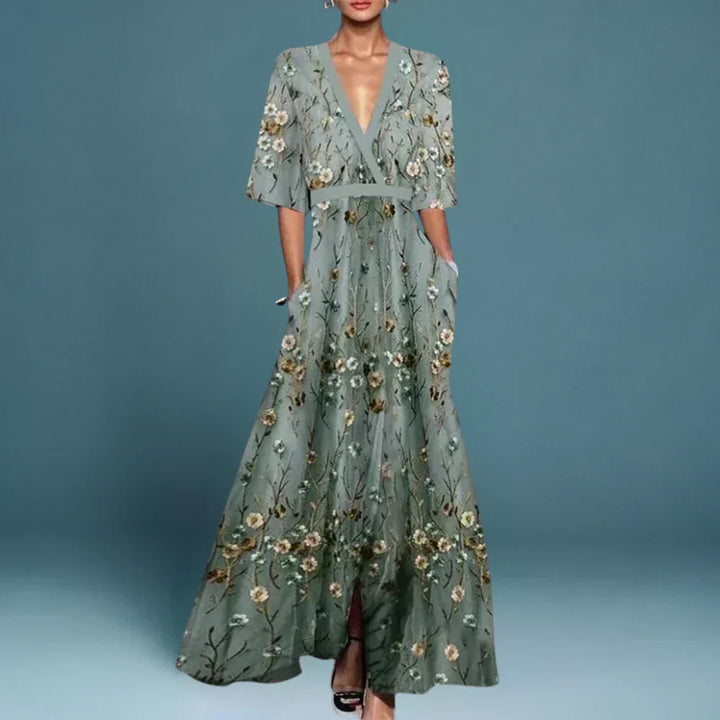 Jill Floral Pattern Maxi Dress