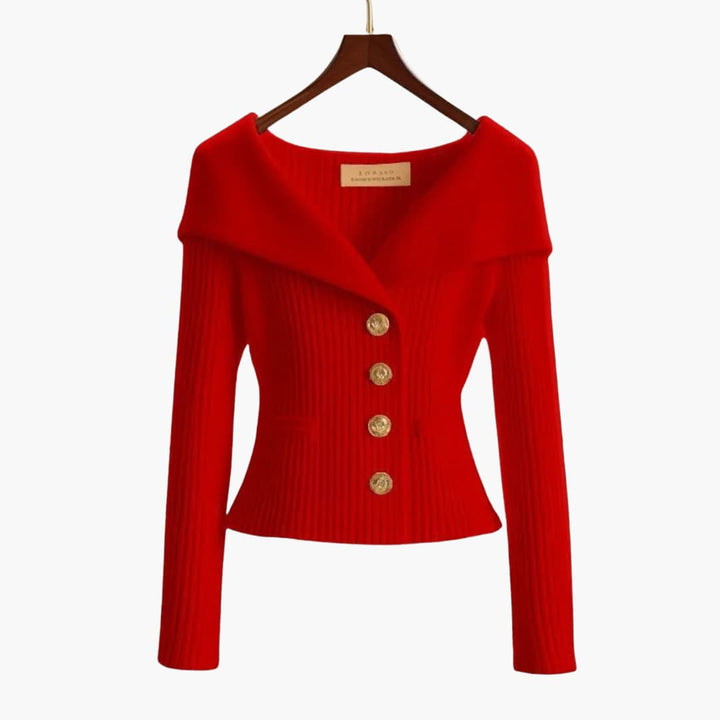 Elodie Ribbed Button Cardigan