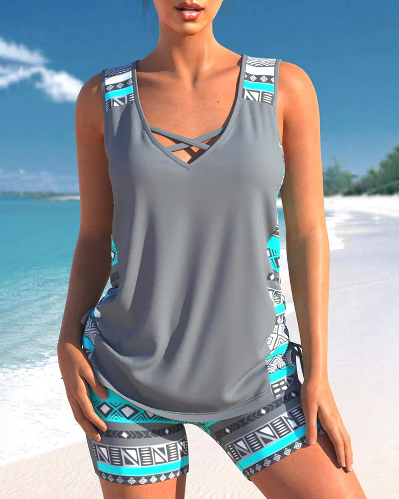 Blanche Printed Tankini Set