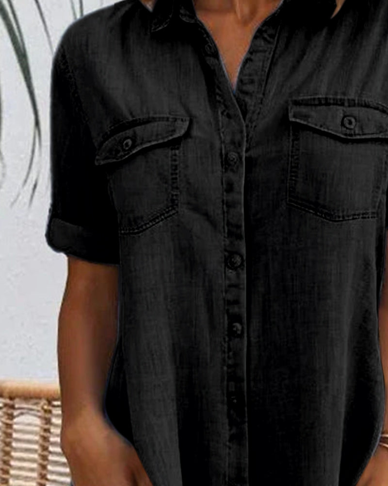 Jennifer Denim Look Shirt Dress