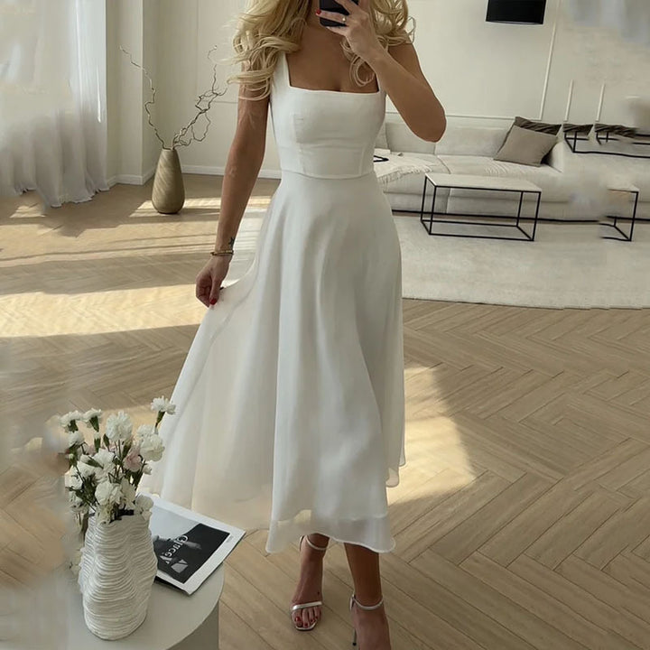 Eva Sleeveless Solid Color Dress