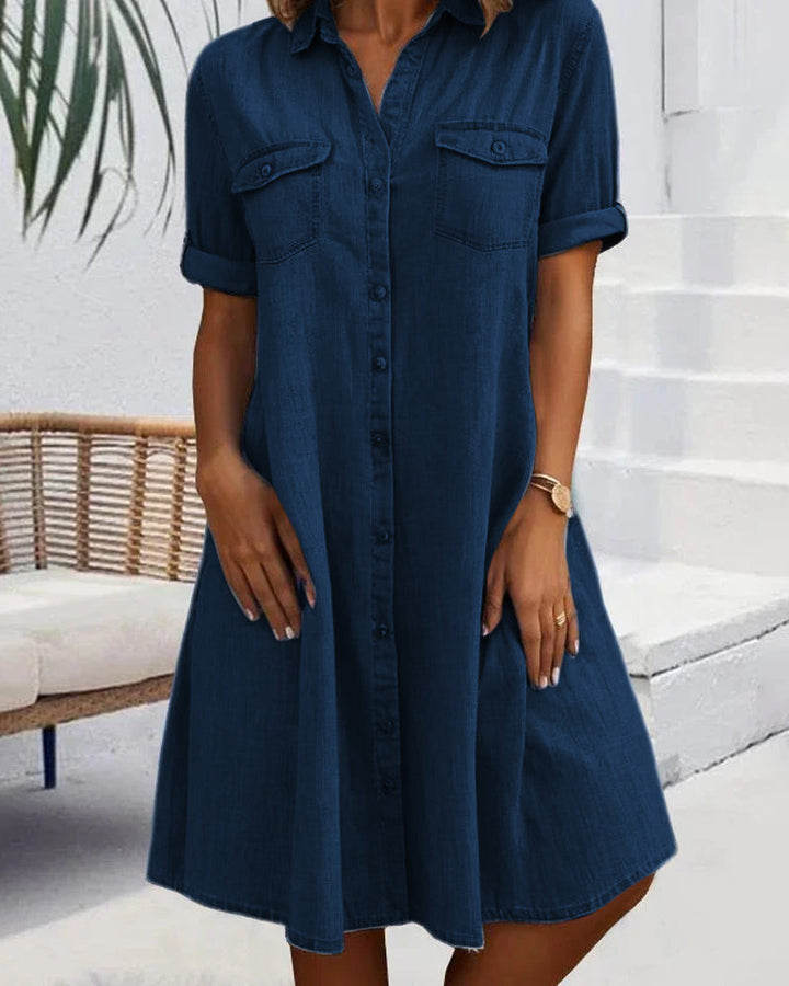 Jennifer Denim Look Shirt Dress