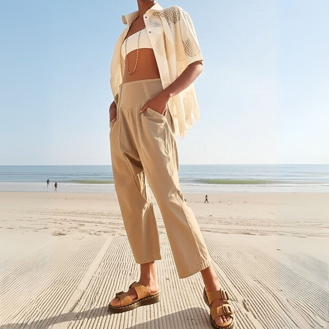 Marlowe Washed Wide-Leg Pants