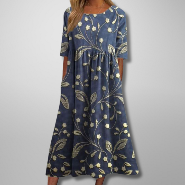Gail Floral Print Midi Dress