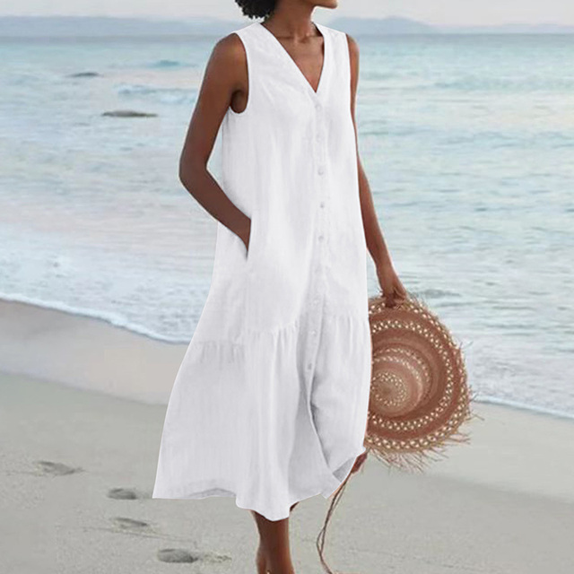 Sheila Button-Down Summer Dress