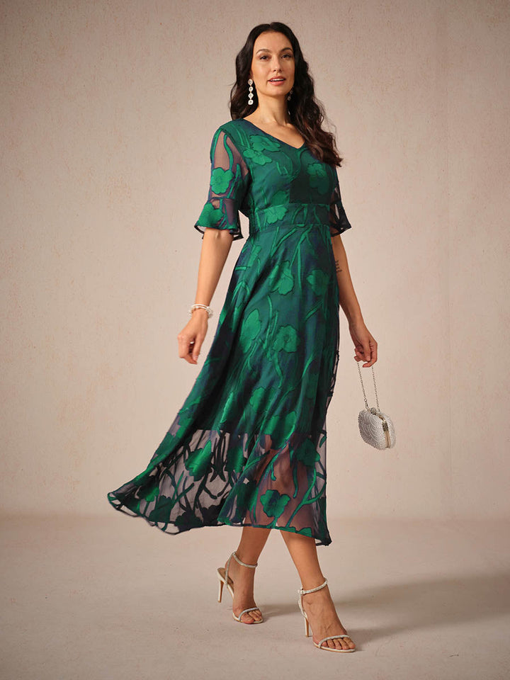 Kyla Elegant Lace Midi Dress