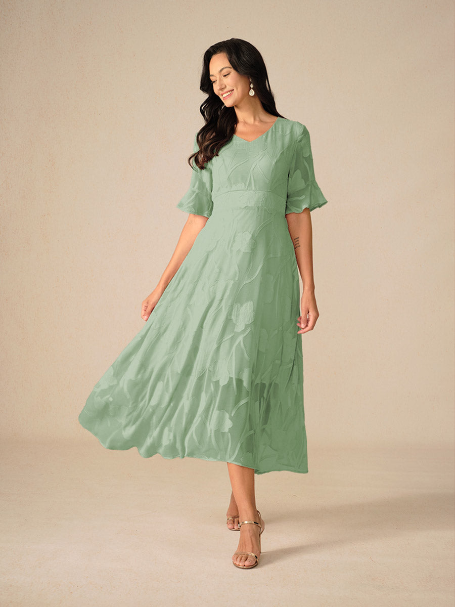 Kyla Elegant Lace Midi Dress