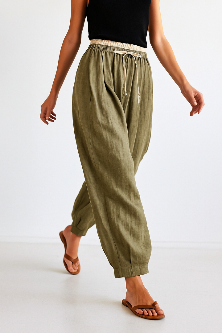 Avelie Linen Tapered Trousers