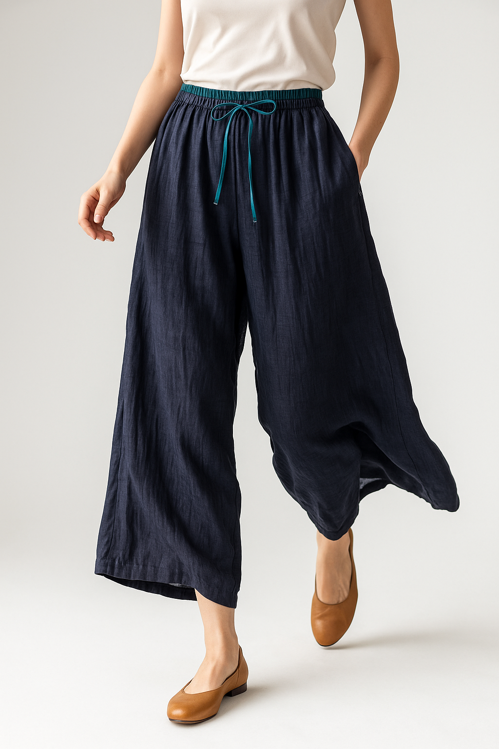 Avelie Linen Tapered Trousers