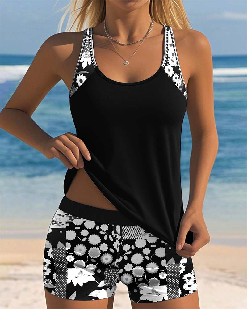 Melanie Floral Beach Swim Set