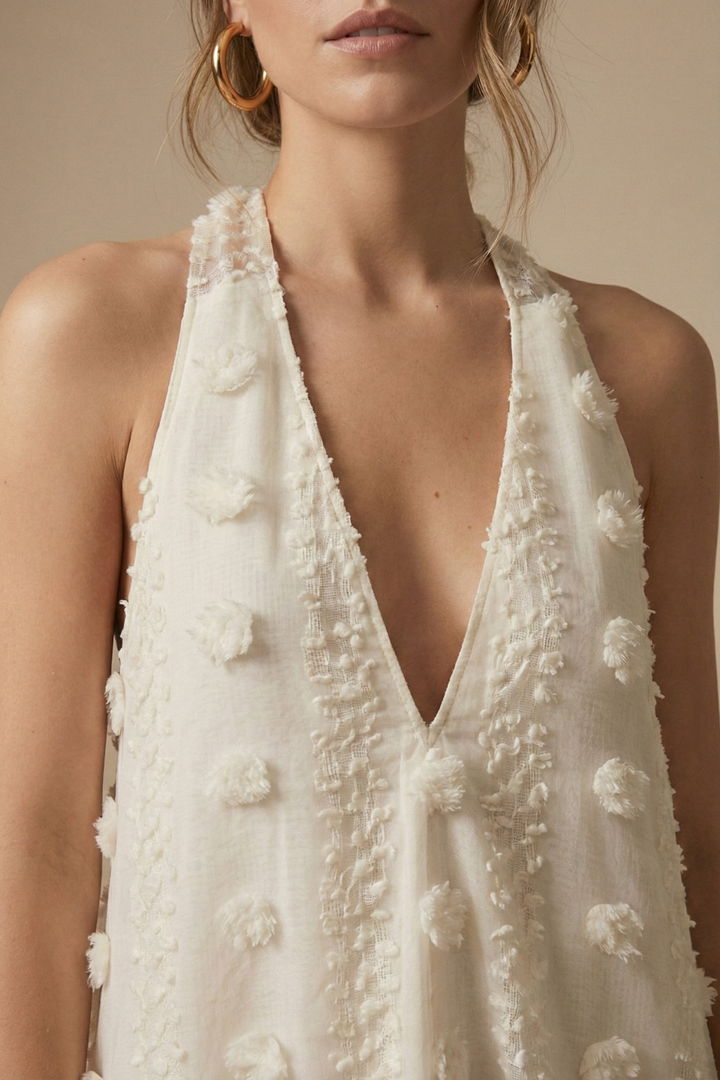 Aurelia Textured Halter Maxi Dress
