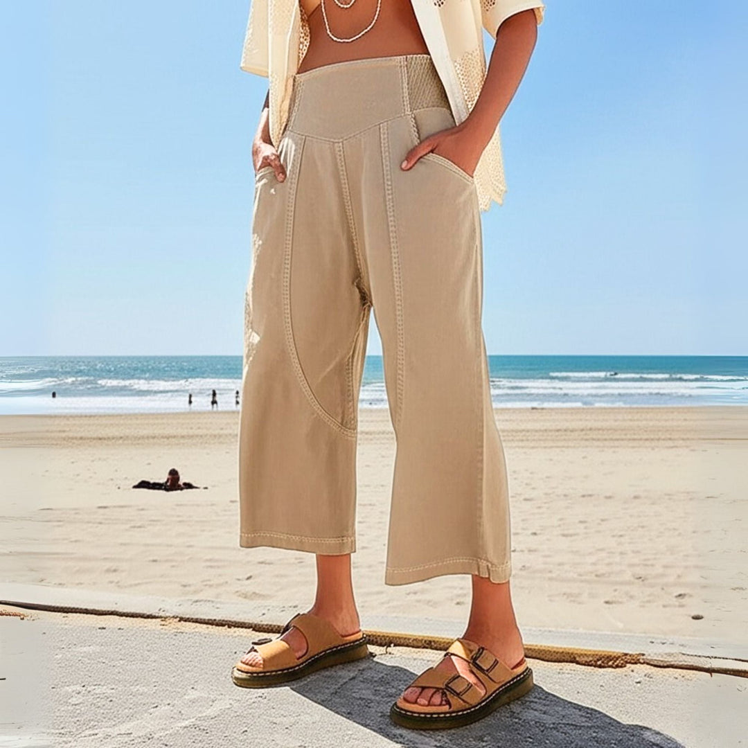 Marlowe Washed Wide-Leg Pants