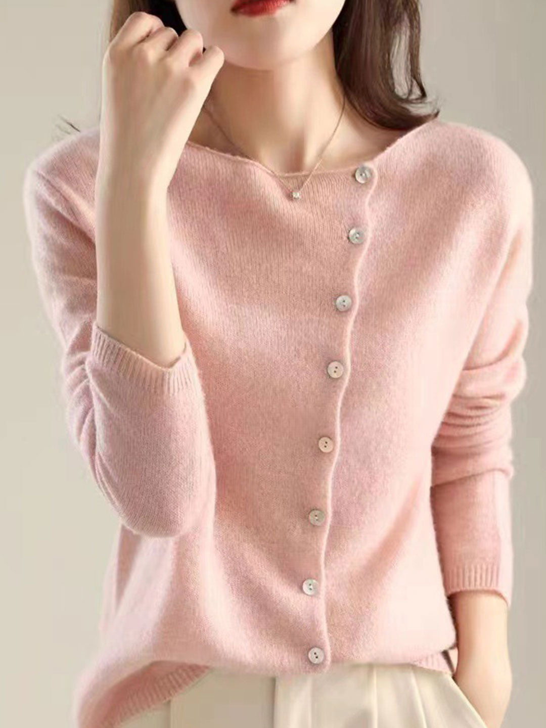 Lilou Soft Button Cardigan