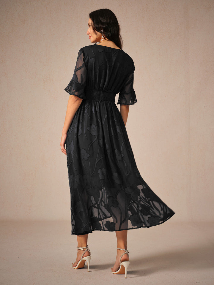 Kyla Elegant Lace Midi Dress