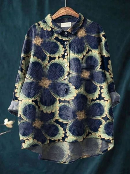 Monette Floral Button Front Blouse