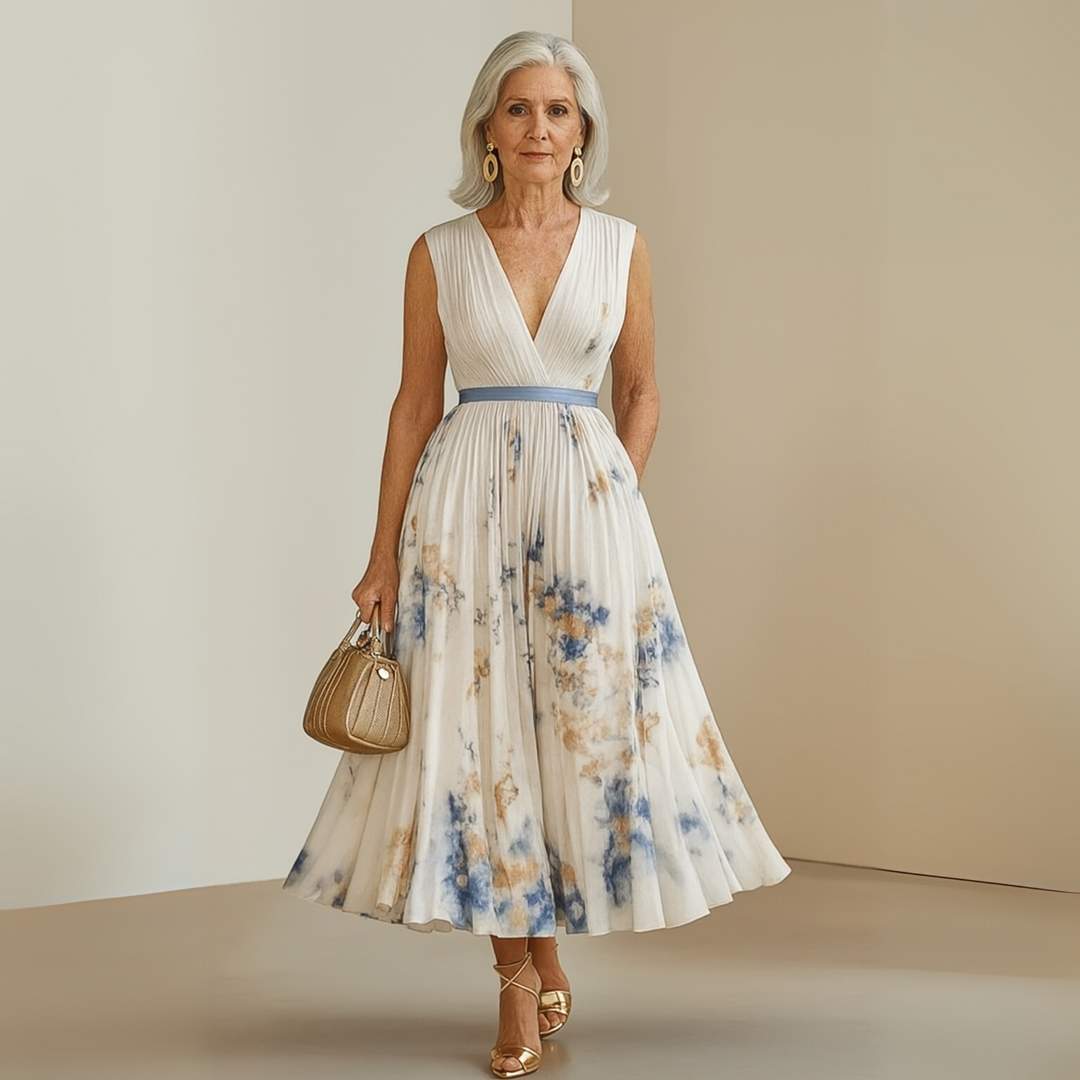 Maureen Floral V Neck Maxi Dress