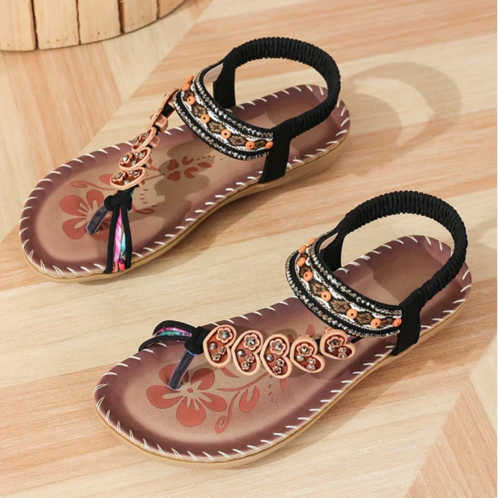 Solara Boho Detail Flat Sandals