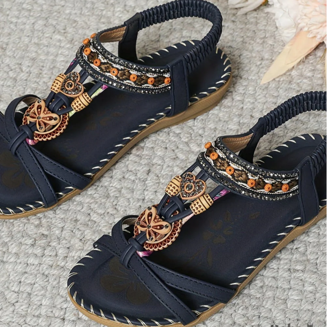 Solara Boho Detail Flat Sandals