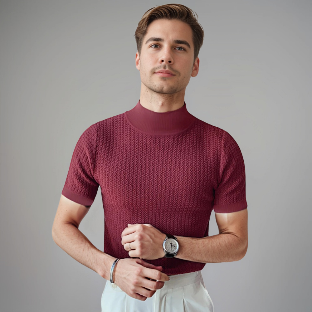 Renzo Textured Crew Neck T-Shirt