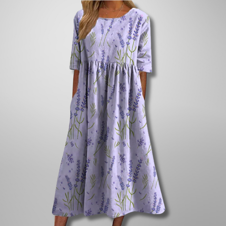 Gail Floral Print Midi Dress