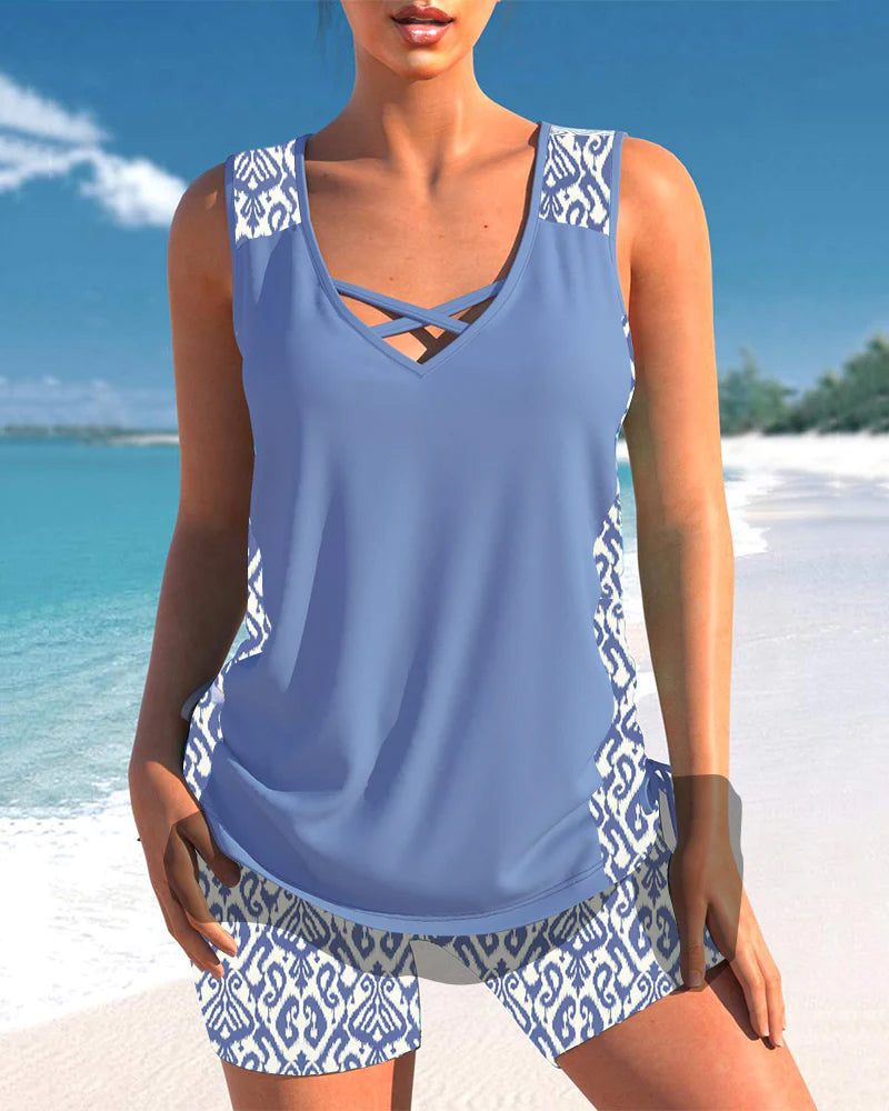 Blanche Printed Tankini Set