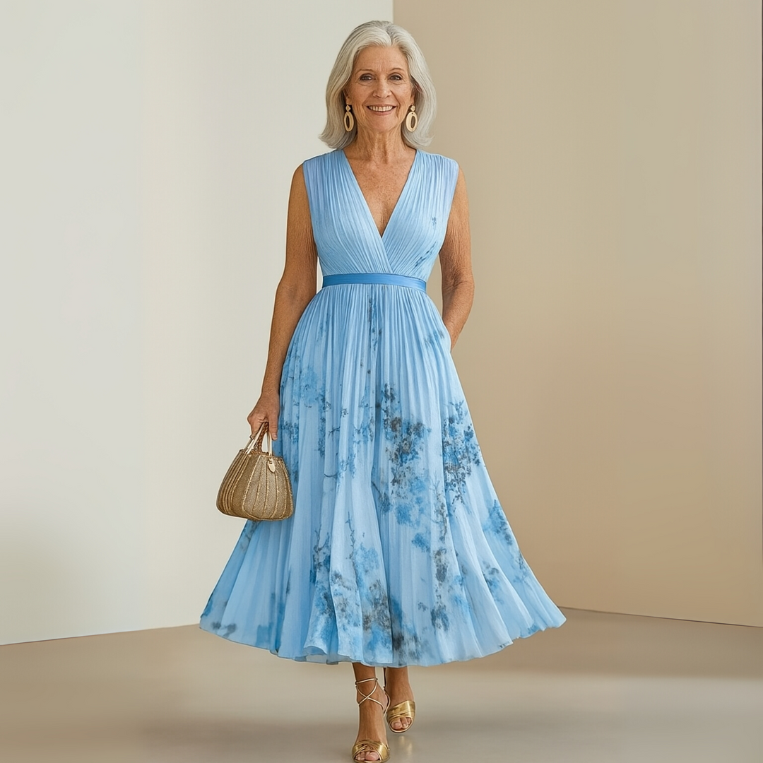 Maureen Floral V Neck Maxi Dress