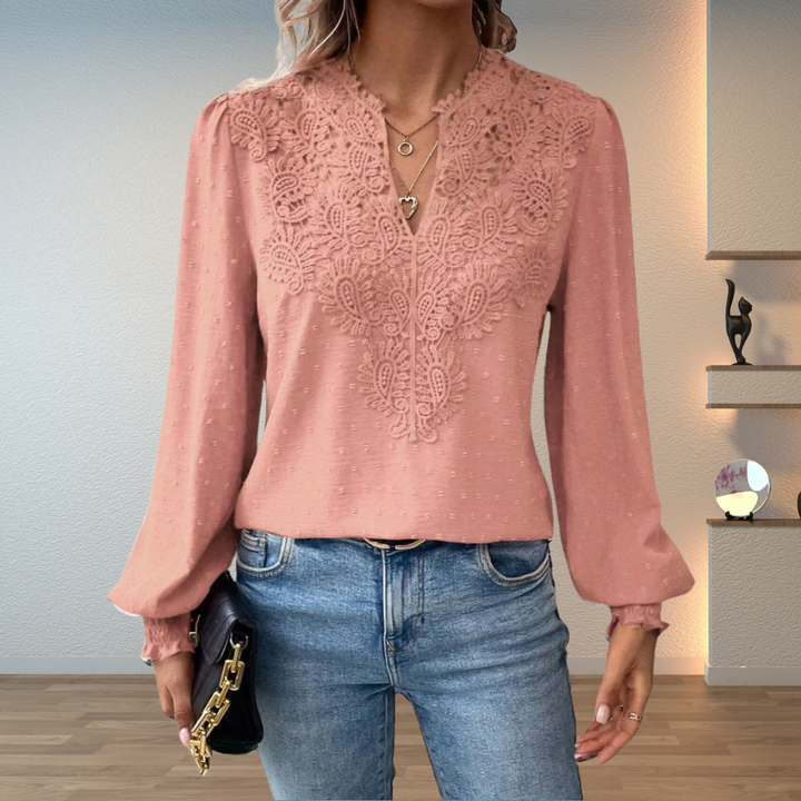 Colette Elegant Lace Detail Blouse