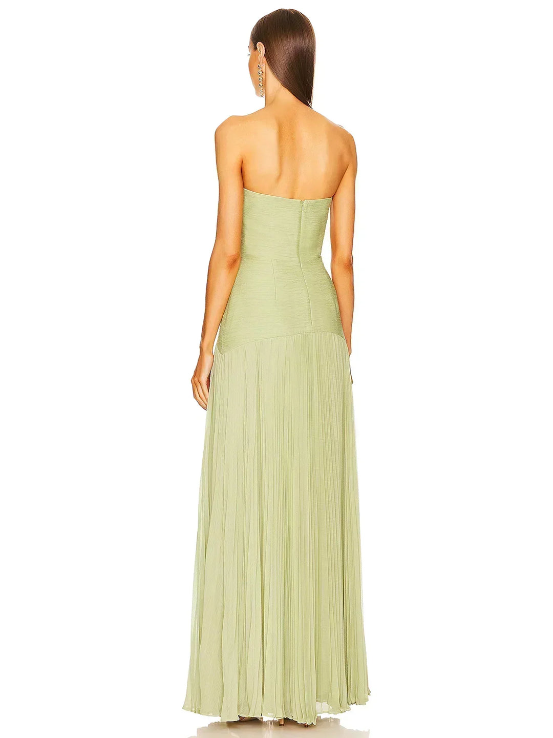 Seraphina Pleated Strapless Maxi Dress