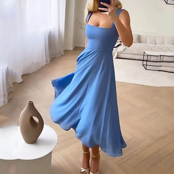 Eva Sleeveless Solid Color Dress
