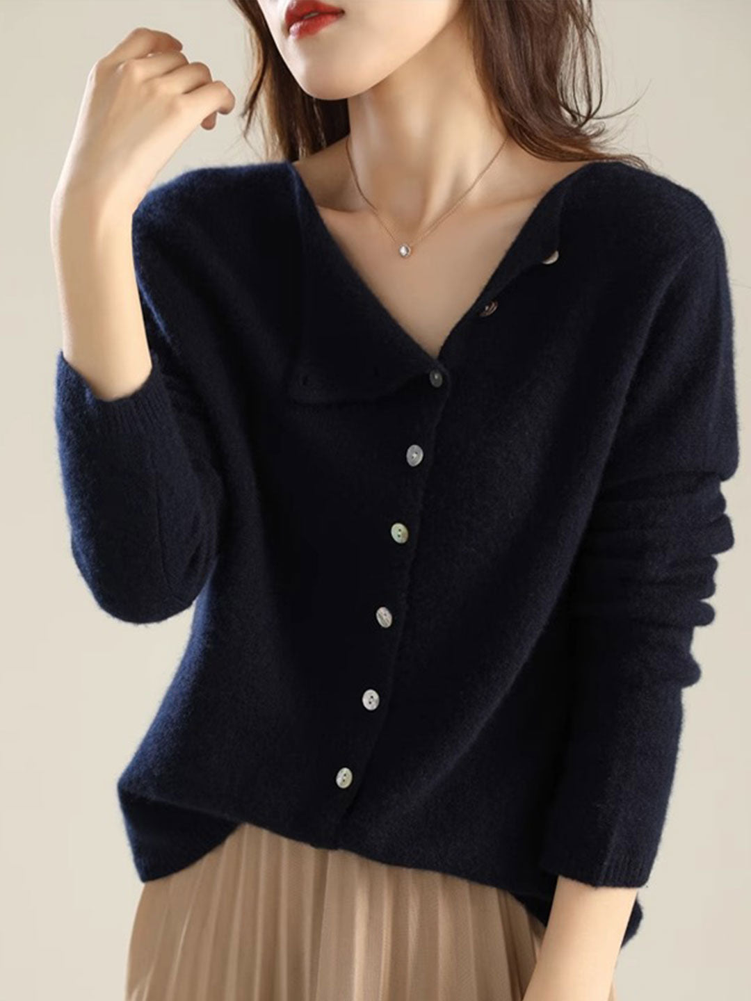 Lilou Soft Button Cardigan