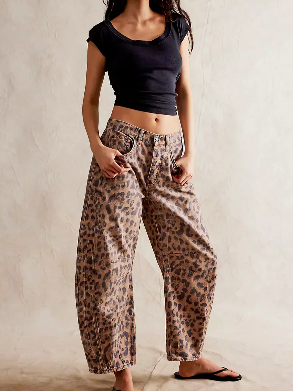 Everly Barrel-Leg Denim Jeans