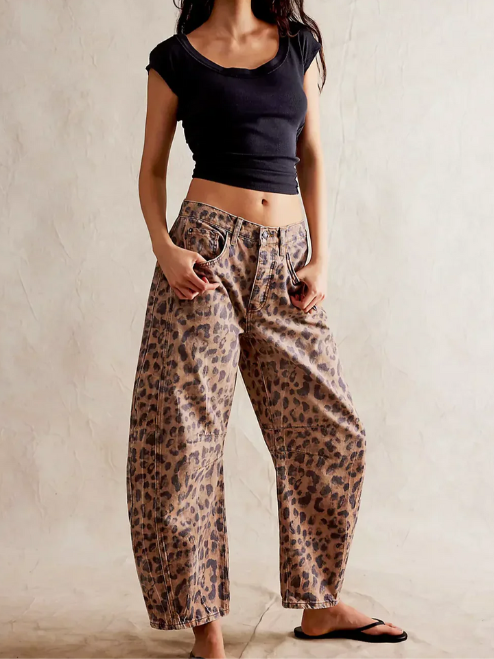 Everly Barrel-Leg Denim Jeans