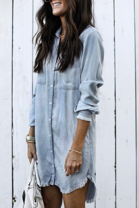 Brooke Washed Shirt Dress
