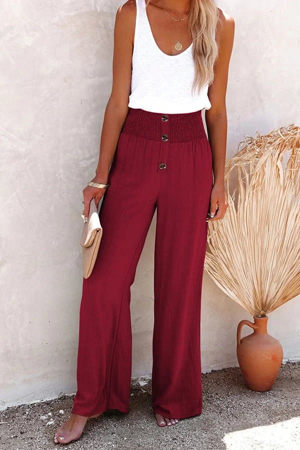 Sharon High Waisted Wide Leg Trousers