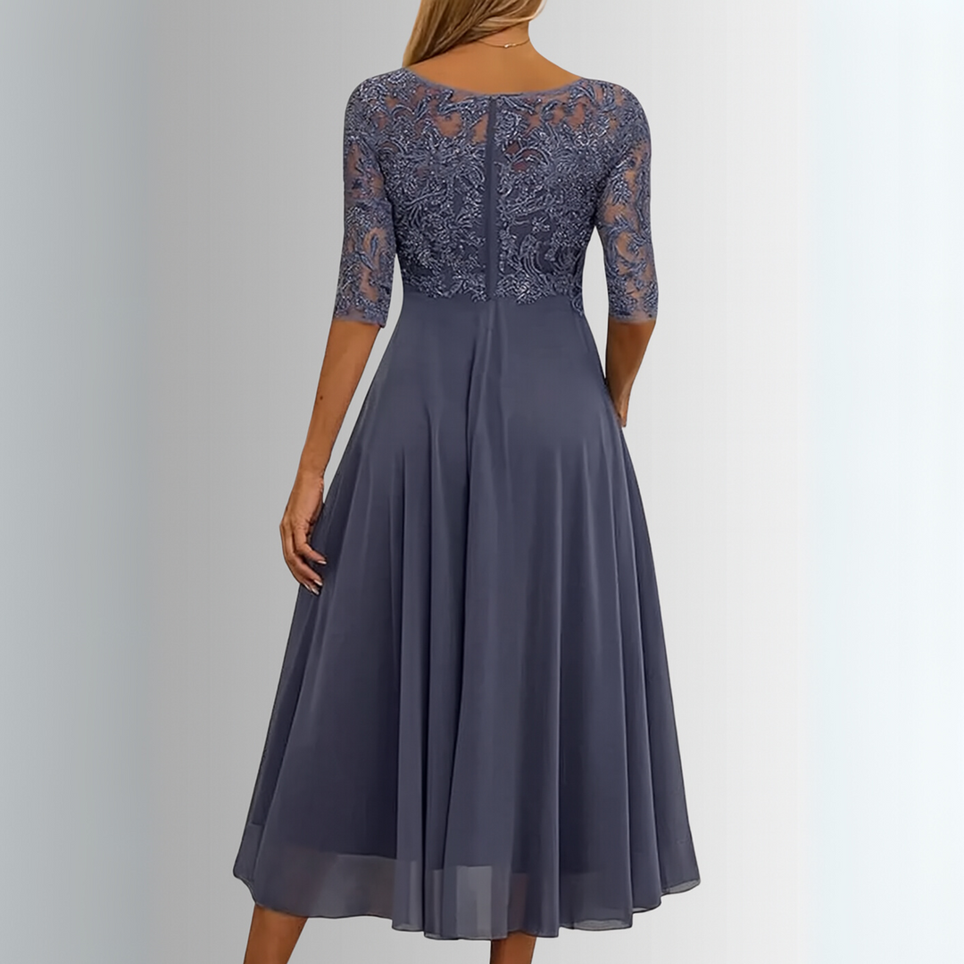 Rhonda Lace Bodice Midi Dress