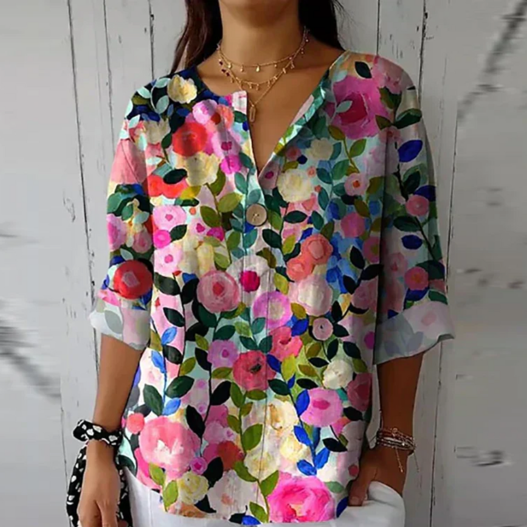 Arlene Floral Print Blouse