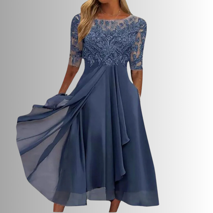 Rhonda Lace Bodice Midi Dress