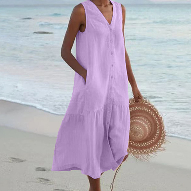 Sheila Button-Down Summer Dress