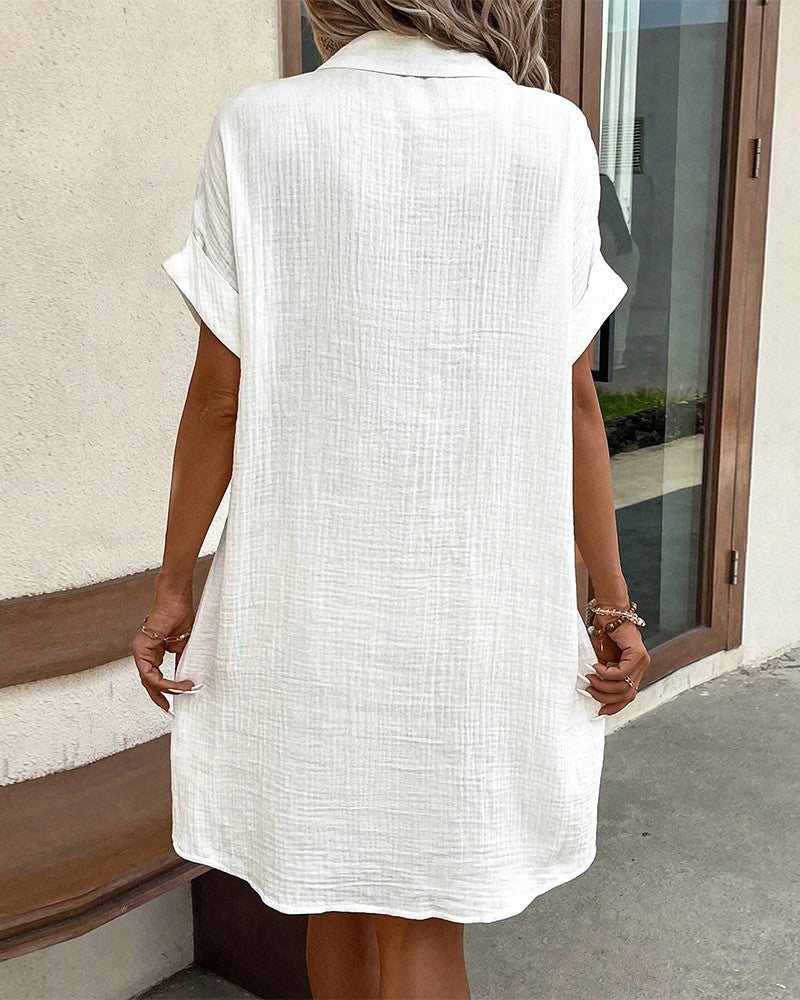 Melissa Button Front Shirt Dress