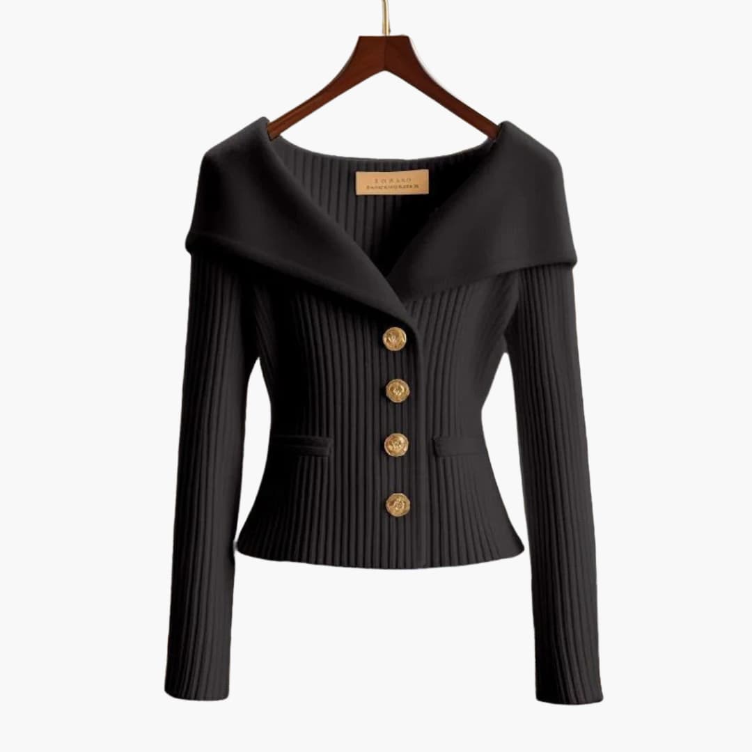 Elodie Ribbed Button Cardigan